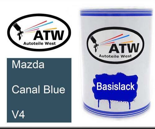 Mazda, Canal Blue, V4: 500ml Lackdose, von ATW Autoteile West.